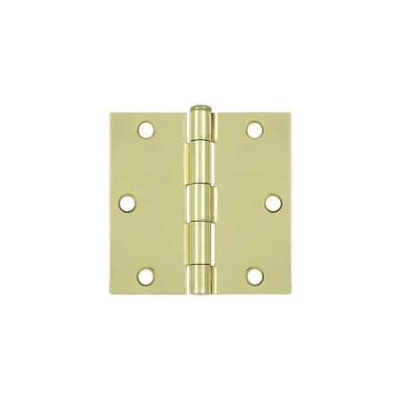 Deltana S35U Square Hinges Polished Brass, 10PK S35U3-R-XCP10